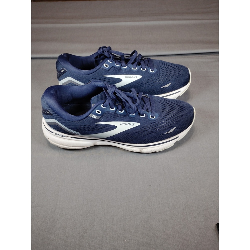 Brooks‎ Ghost 15 Blue White Women 9D Mesh Cushioned Running Athletic Sneakers**